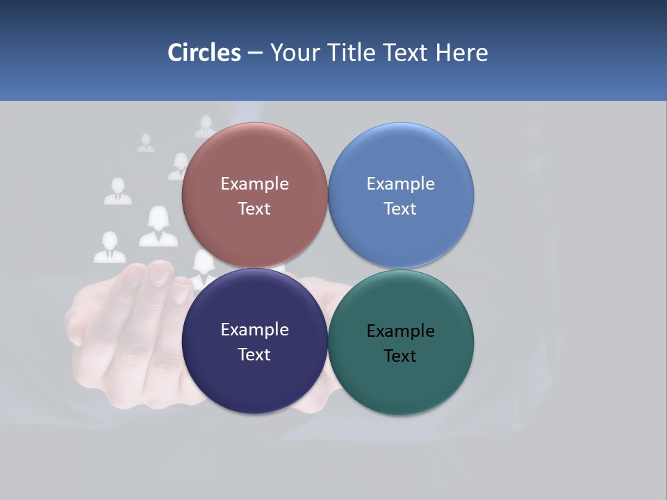 A Person Holding Out Their Hands With A Group Of People In The Middle PowerPoint Template