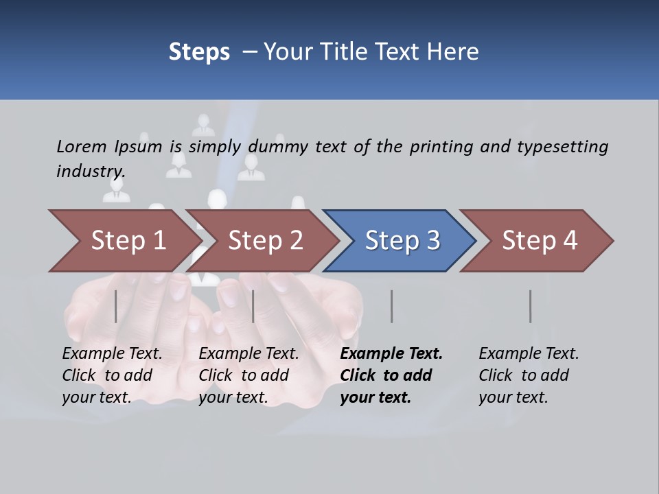 A Person Holding Out Their Hands With A Group Of People In The Middle PowerPoint Template