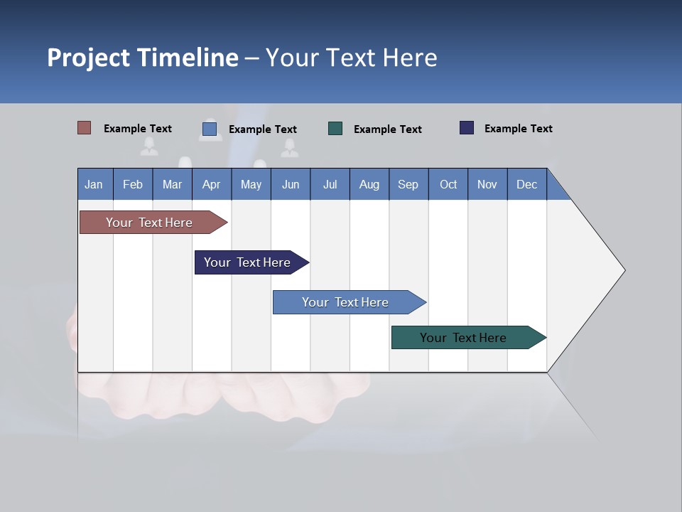 A Person Holding Out Their Hands With A Group Of People In The Middle PowerPoint Template