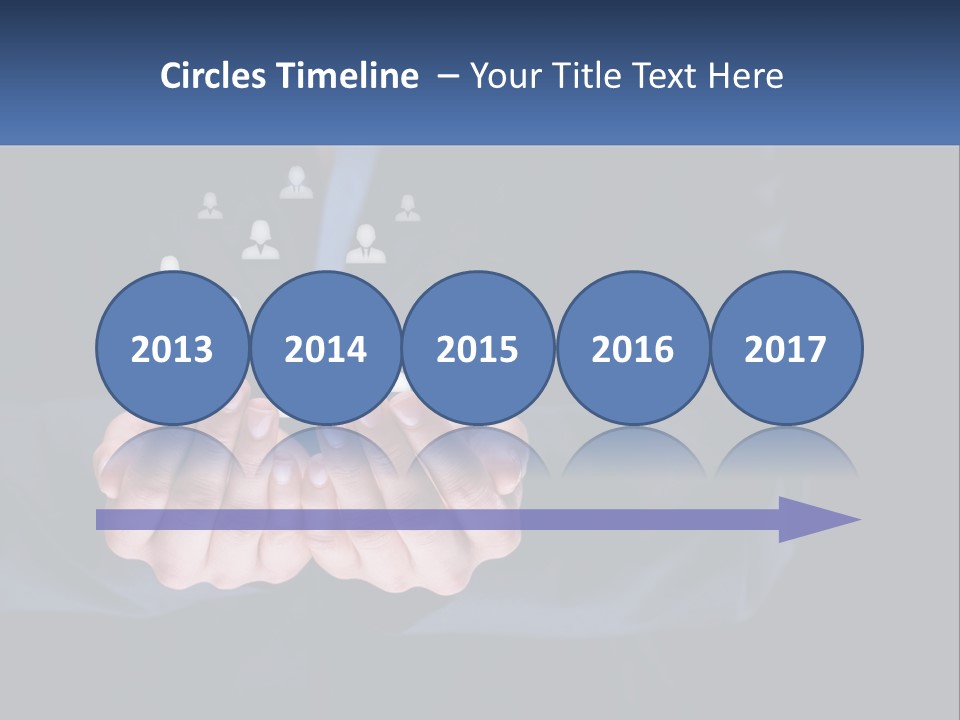 A Person Holding Out Their Hands With A Group Of People In The Middle PowerPoint Template