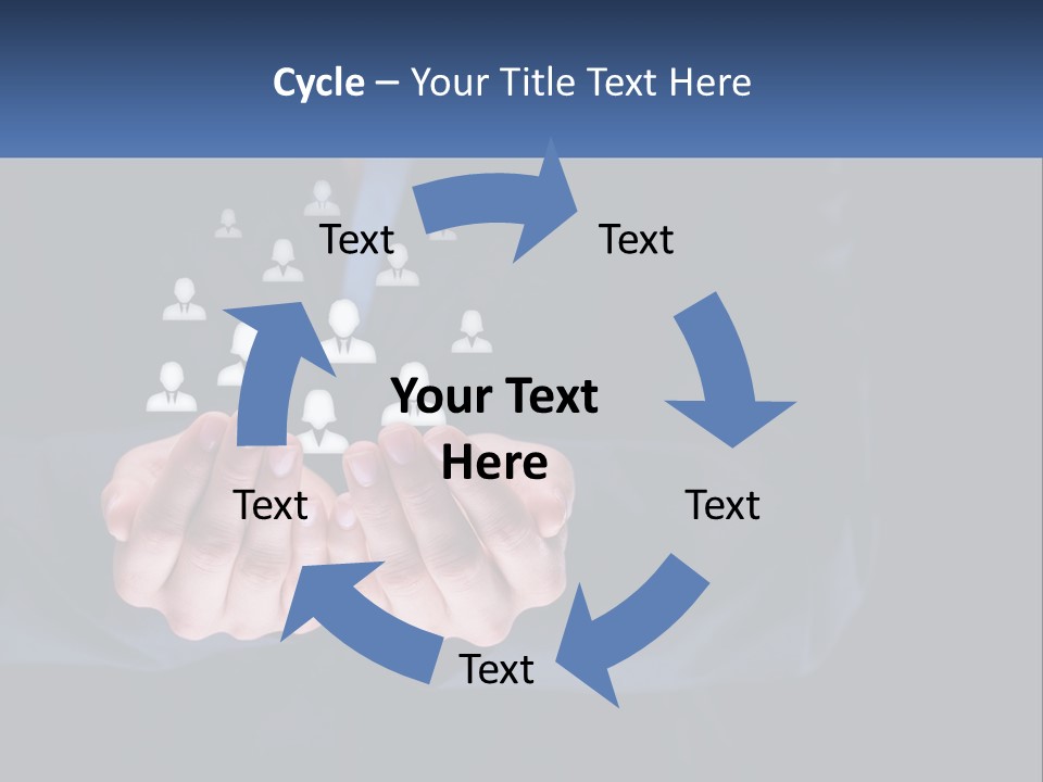 A Person Holding Out Their Hands With A Group Of People In The Middle PowerPoint Template
