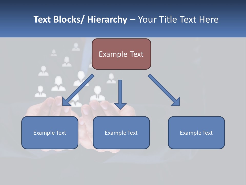 A Person Holding Out Their Hands With A Group Of People In The Middle PowerPoint Template