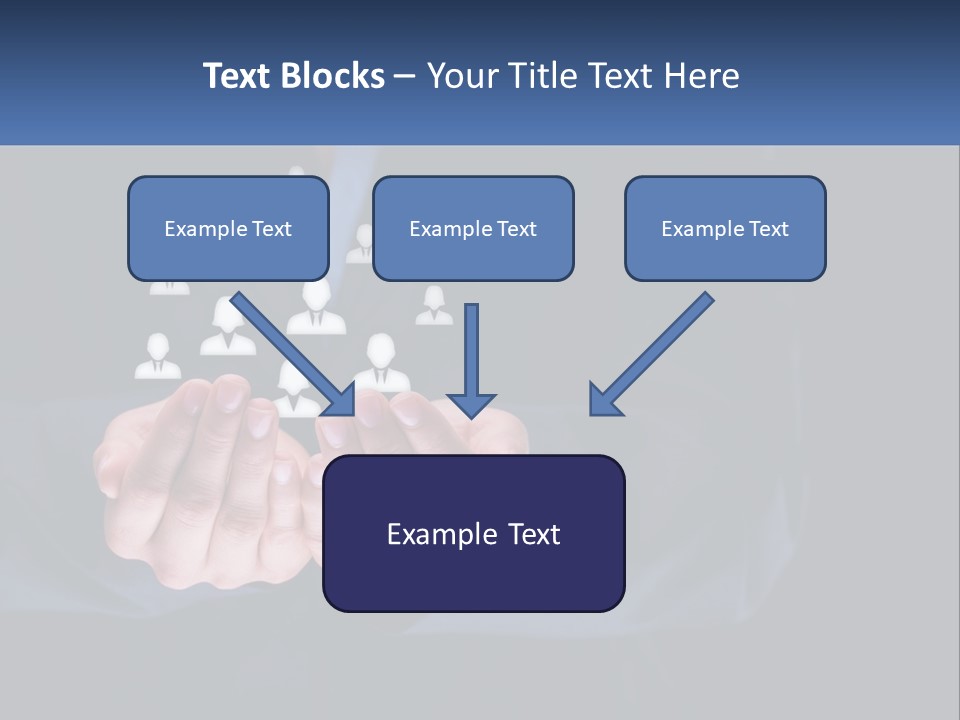 A Person Holding Out Their Hands With A Group Of People In The Middle PowerPoint Template