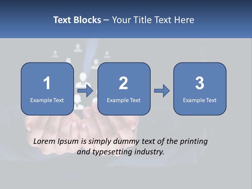A Person Holding Out Their Hands With A Group Of People In The Middle PowerPoint Template