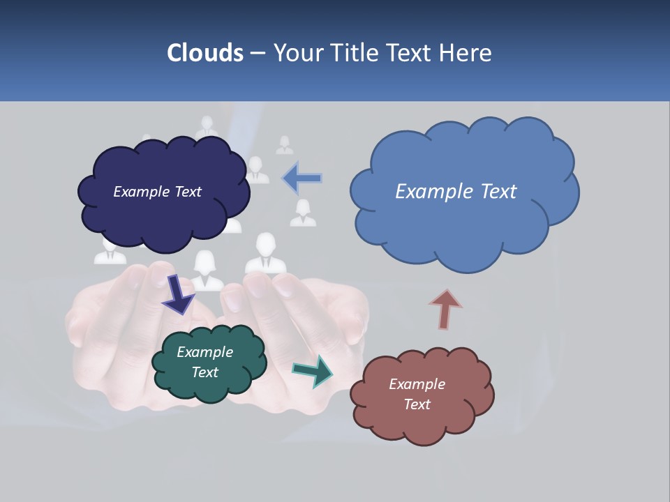 A Person Holding Out Their Hands With A Group Of People In The Middle PowerPoint Template