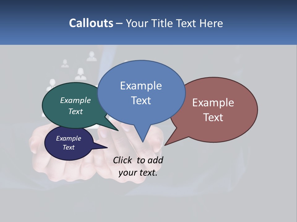 A Person Holding Out Their Hands With A Group Of People In The Middle PowerPoint Template