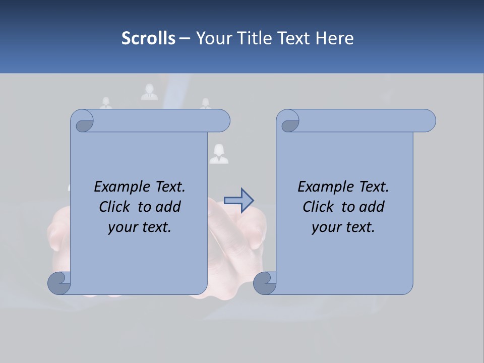 A Person Holding Out Their Hands With A Group Of People In The Middle PowerPoint Template