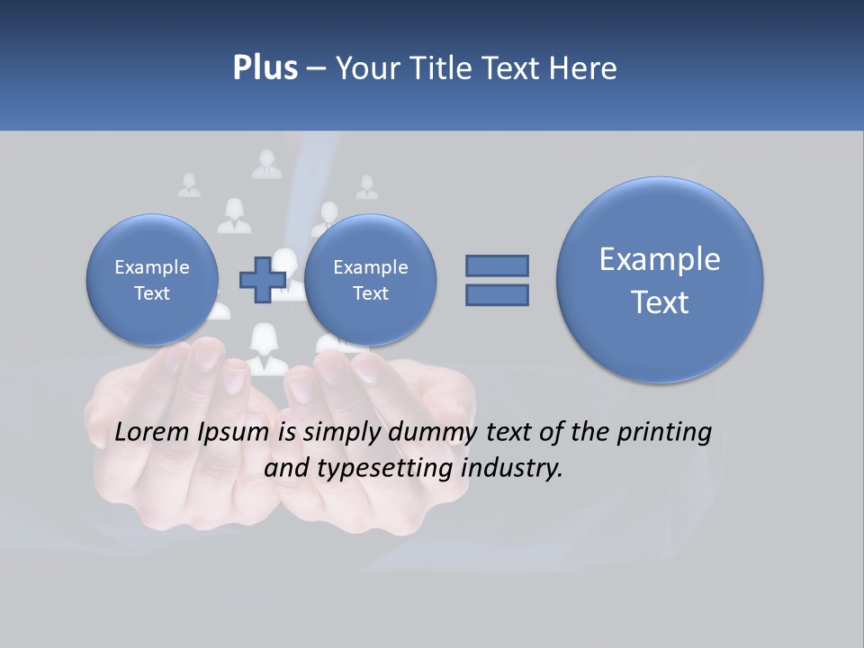 A Person Holding Out Their Hands With A Group Of People In The Middle PowerPoint Template
