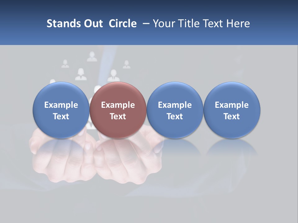 A Person Holding Out Their Hands With A Group Of People In The Middle PowerPoint Template