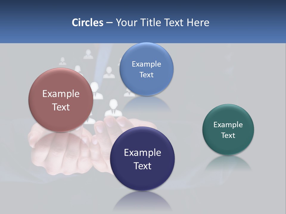 A Person Holding Out Their Hands With A Group Of People In The Middle PowerPoint Template