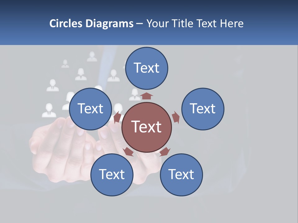 A Person Holding Out Their Hands With A Group Of People In The Middle PowerPoint Template