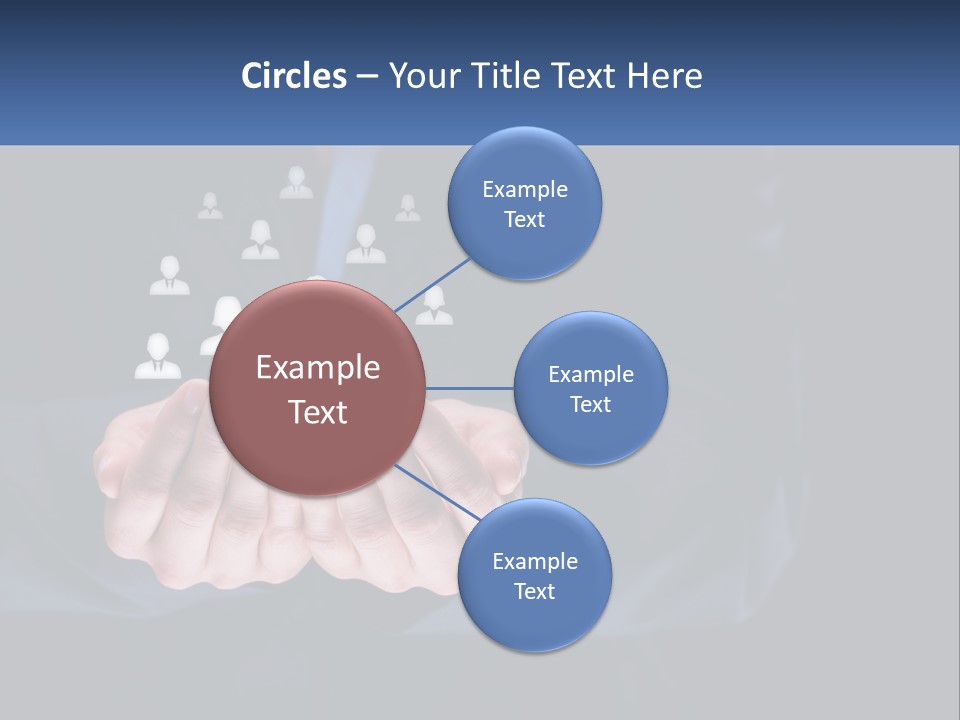 A Person Holding Out Their Hands With A Group Of People In The Middle PowerPoint Template