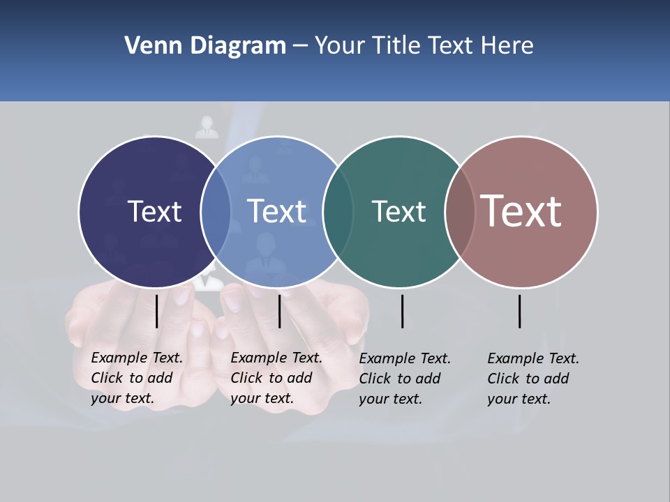 A Person Holding Out Their Hands With A Group Of People In The Middle PowerPoint Template