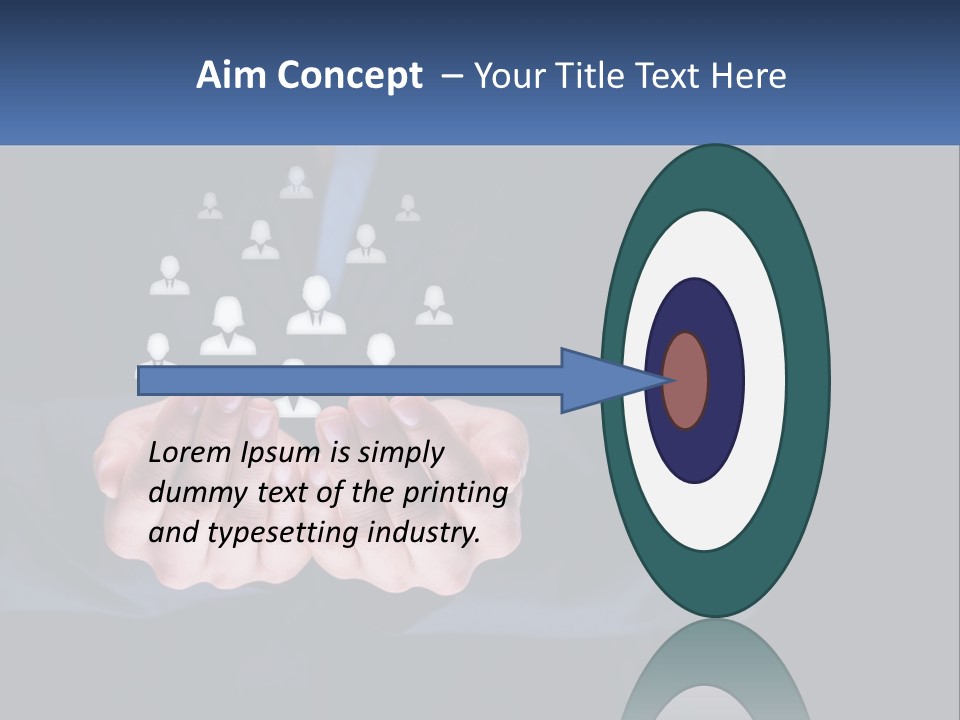 A Person Holding Out Their Hands With A Group Of People In The Middle PowerPoint Template