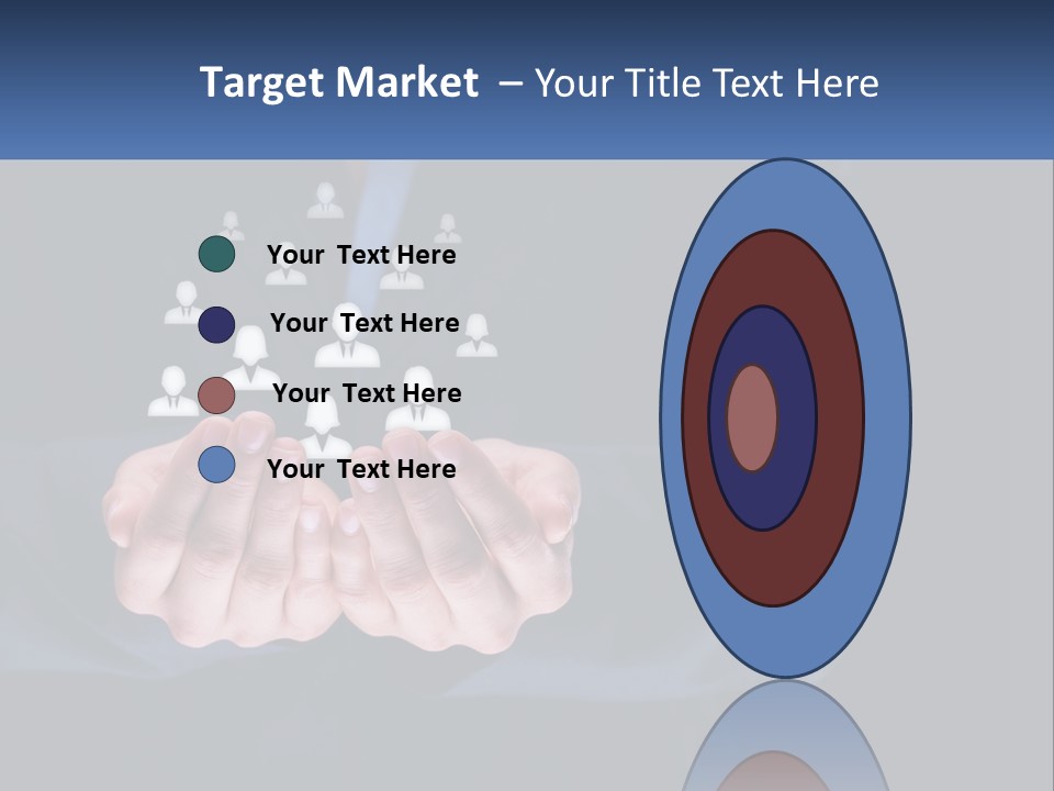 A Person Holding Out Their Hands With A Group Of People In The Middle PowerPoint Template