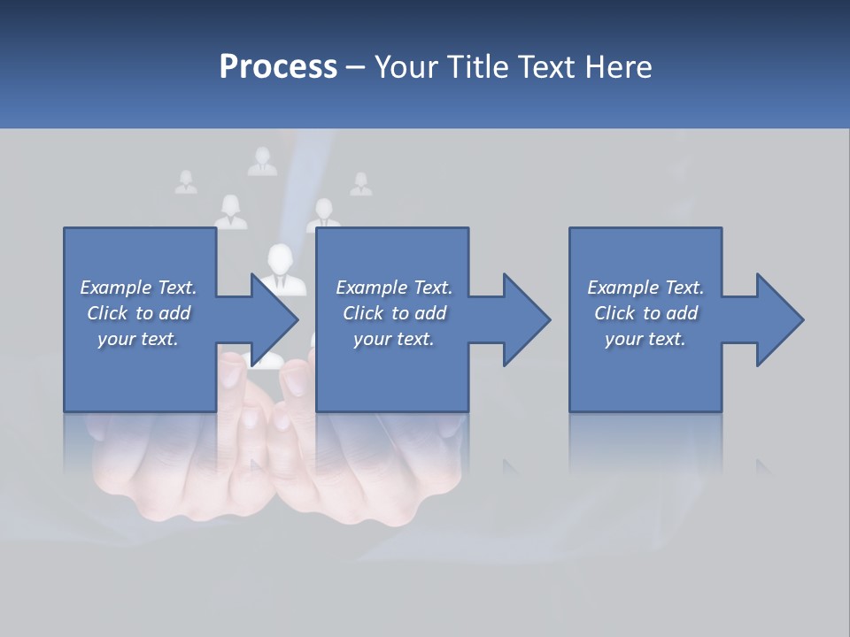 A Person Holding Out Their Hands With A Group Of People In The Middle PowerPoint Template
