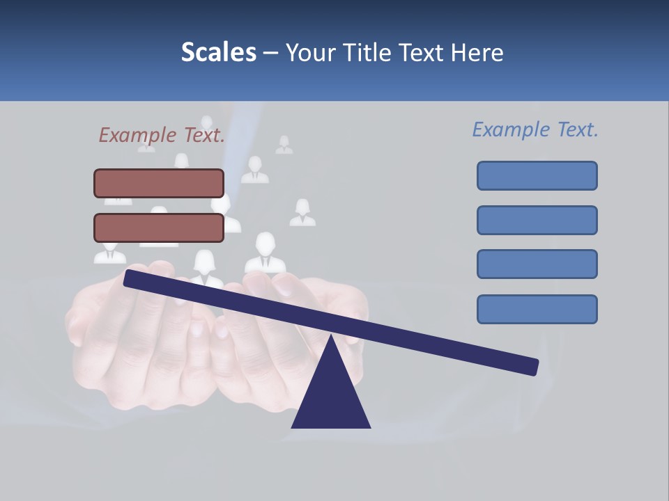 A Person Holding Out Their Hands With A Group Of People In The Middle PowerPoint Template