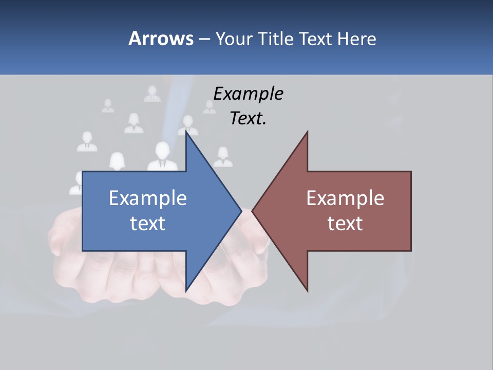 A Person Holding Out Their Hands With A Group Of People In The Middle PowerPoint Template