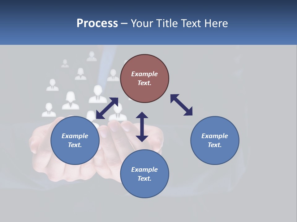 A Person Holding Out Their Hands With A Group Of People In The Middle PowerPoint Template