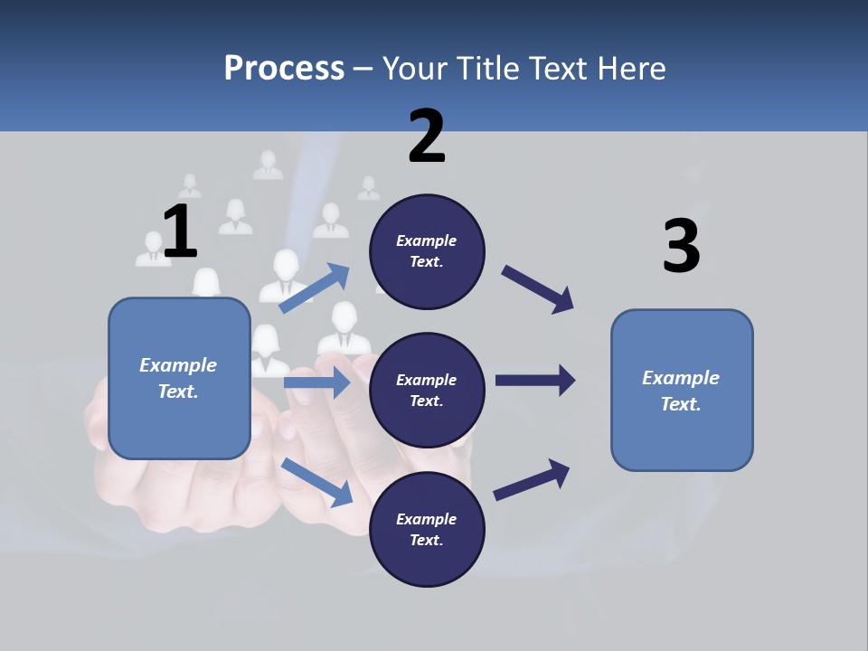 A Person Holding Out Their Hands With A Group Of People In The Middle PowerPoint Template