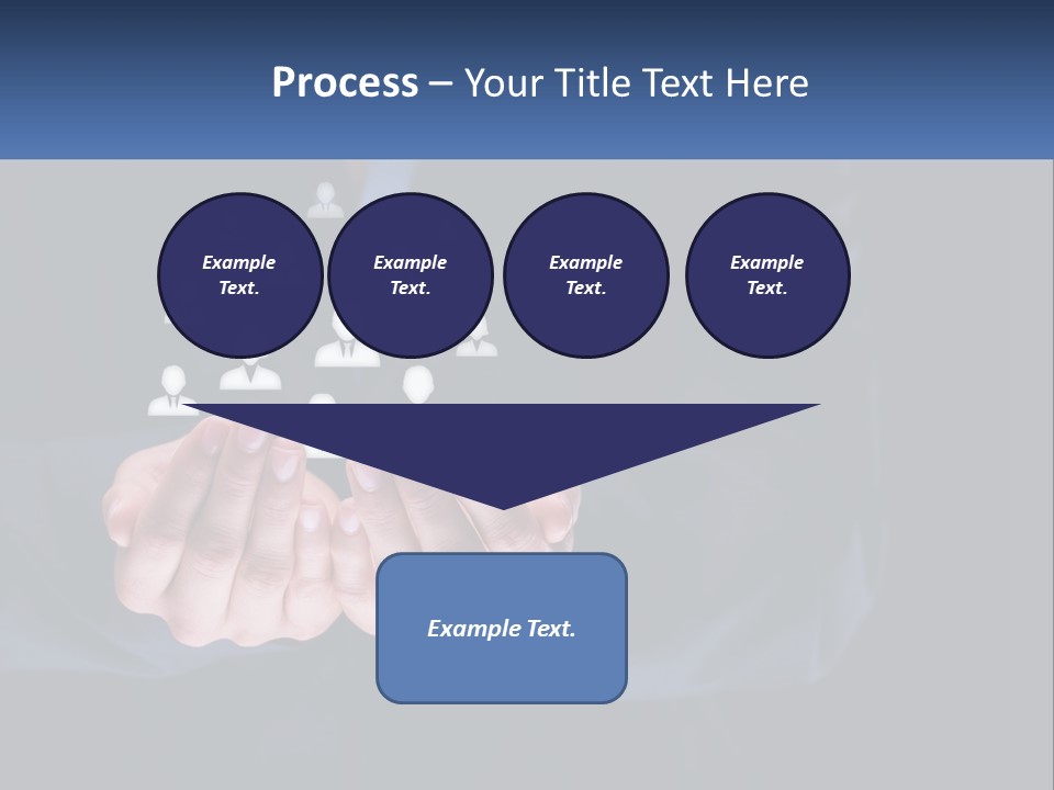 A Person Holding Out Their Hands With A Group Of People In The Middle PowerPoint Template