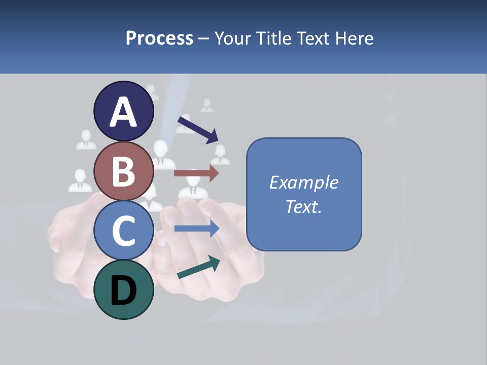 A Person Holding Out Their Hands With A Group Of People In The Middle PowerPoint Template