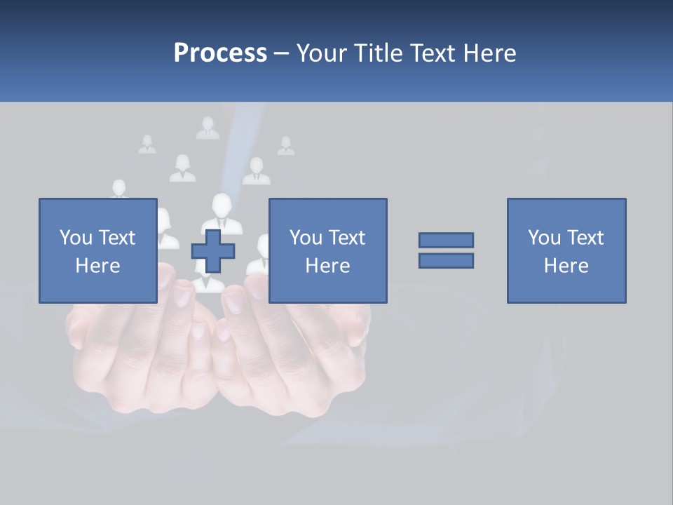 A Person Holding Out Their Hands With A Group Of People In The Middle PowerPoint Template