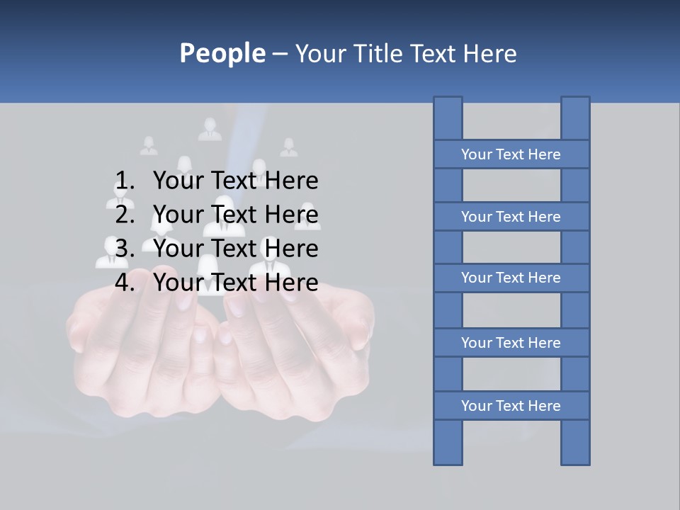 A Person Holding Out Their Hands With A Group Of People In The Middle PowerPoint Template
