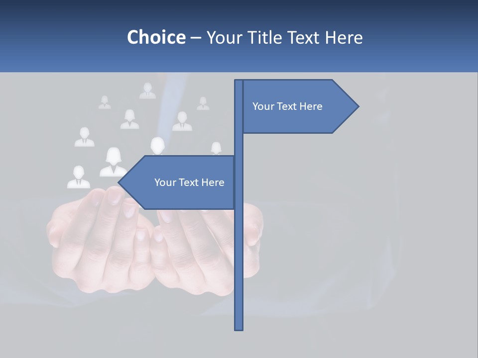 A Person Holding Out Their Hands With A Group Of People In The Middle PowerPoint Template