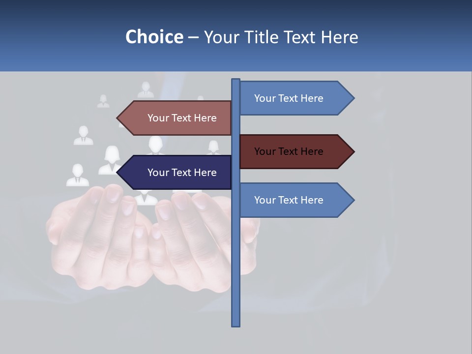 A Person Holding Out Their Hands With A Group Of People In The Middle PowerPoint Template
