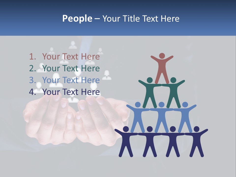 A Person Holding Out Their Hands With A Group Of People In The Middle PowerPoint Template