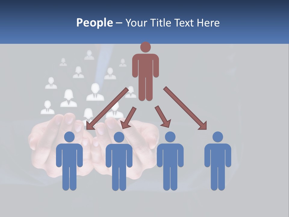 A Person Holding Out Their Hands With A Group Of People In The Middle PowerPoint Template