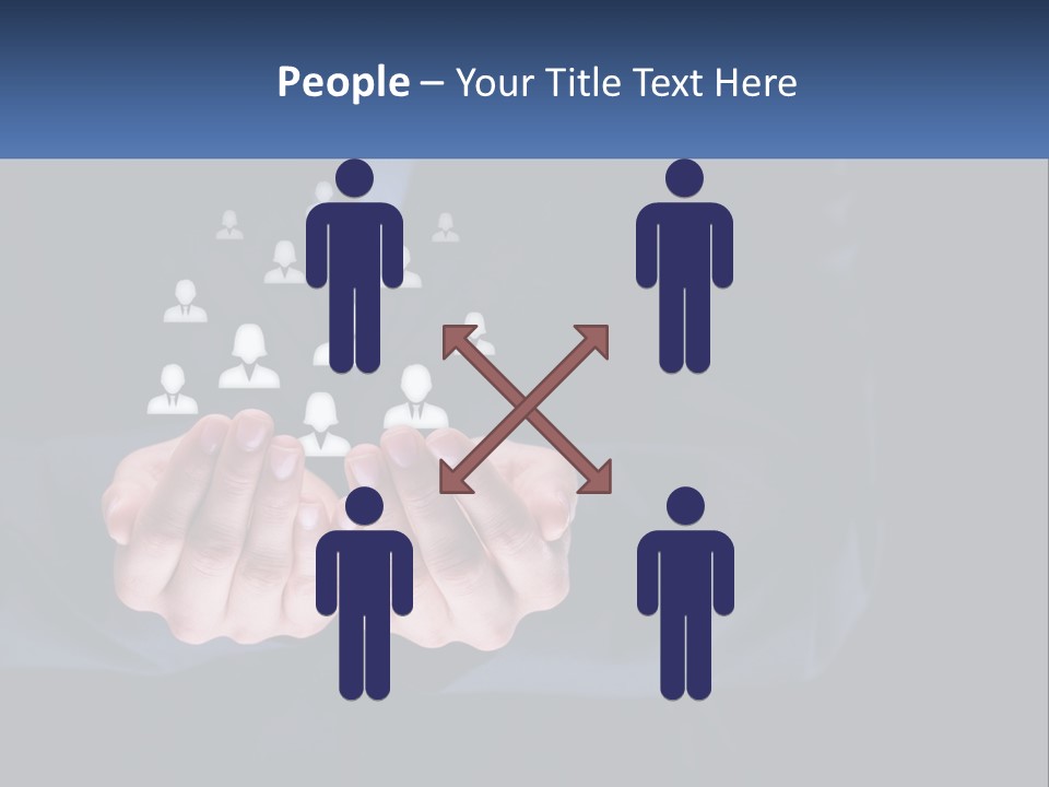 A Person Holding Out Their Hands With A Group Of People In The Middle PowerPoint Template