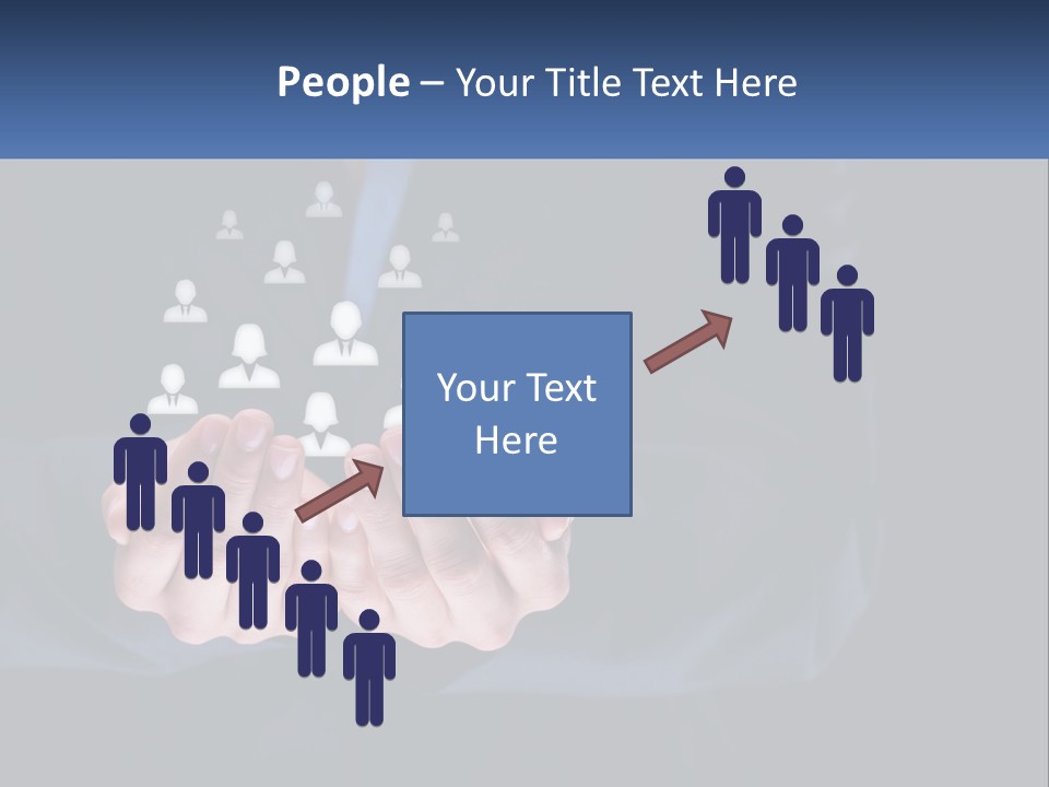 A Person Holding Out Their Hands With A Group Of People In The Middle PowerPoint Template