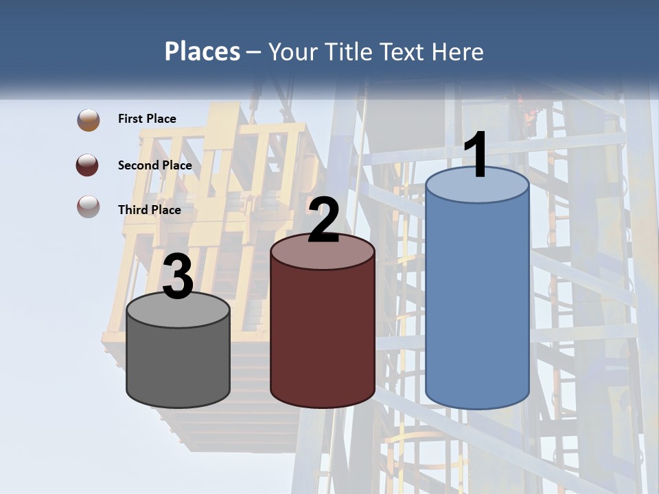 A Crane Is Lifting A Piece Of Metal PowerPoint Template