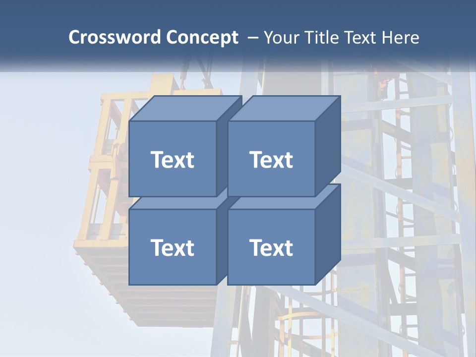 A Crane Is Lifting A Piece Of Metal PowerPoint Template