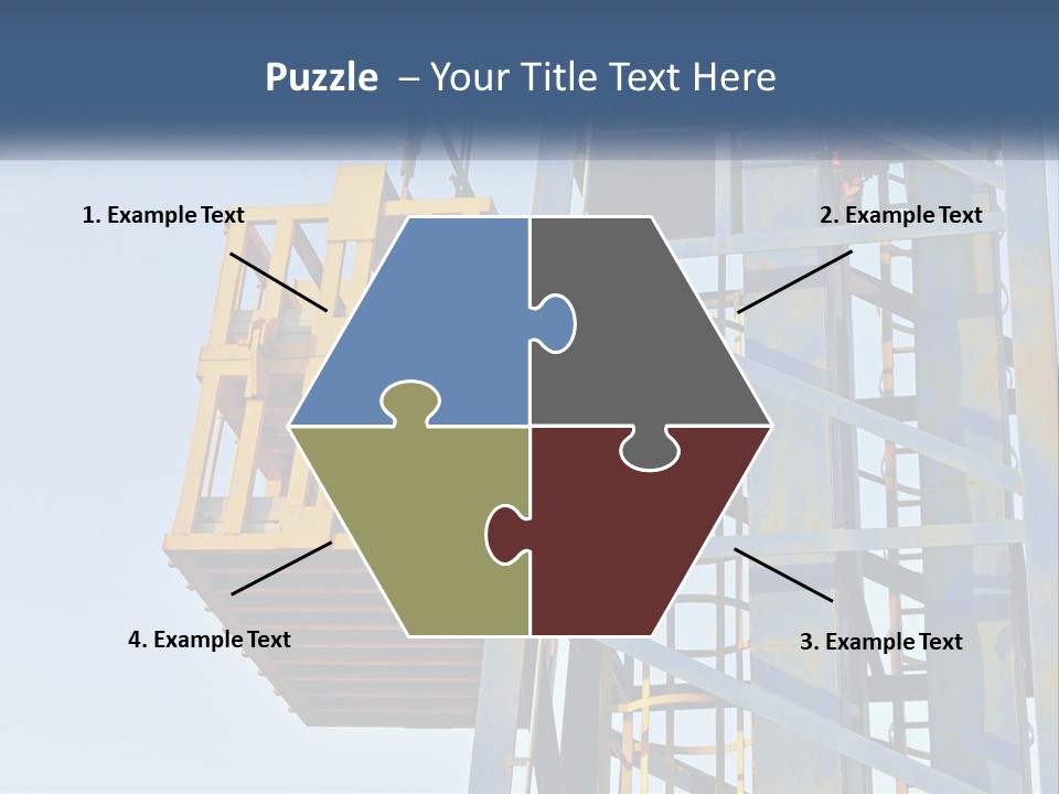 A Crane Is Lifting A Piece Of Metal PowerPoint Template