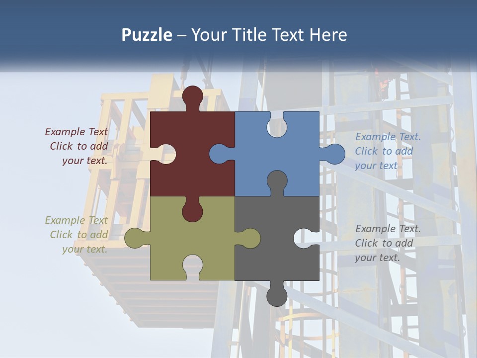 A Crane Is Lifting A Piece Of Metal PowerPoint Template