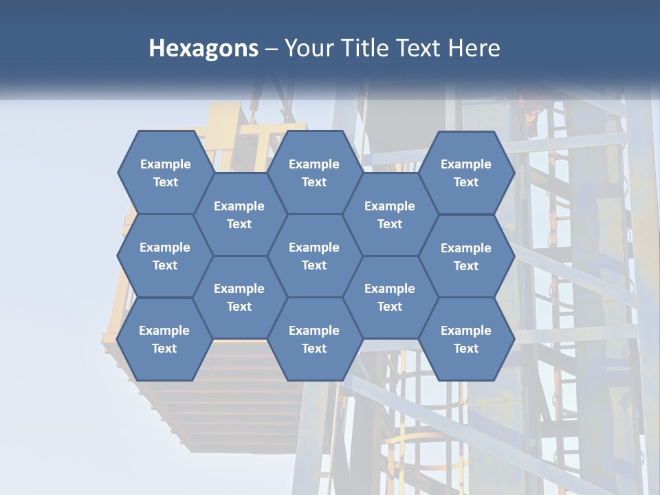 A Crane Is Lifting A Piece Of Metal PowerPoint Template