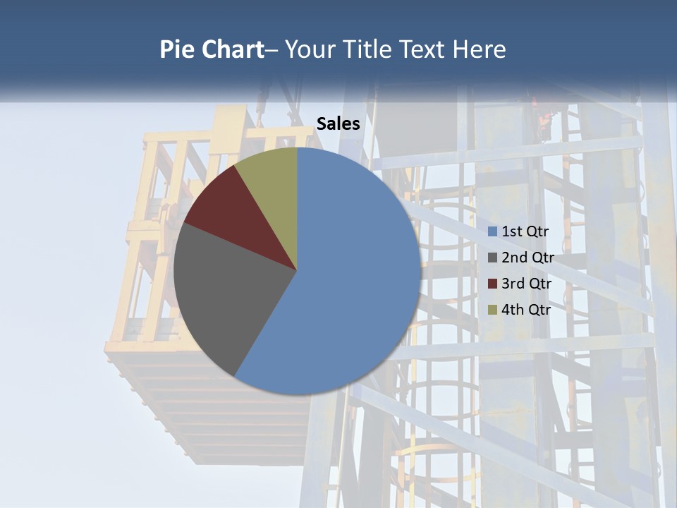 A Crane Is Lifting A Piece Of Metal PowerPoint Template