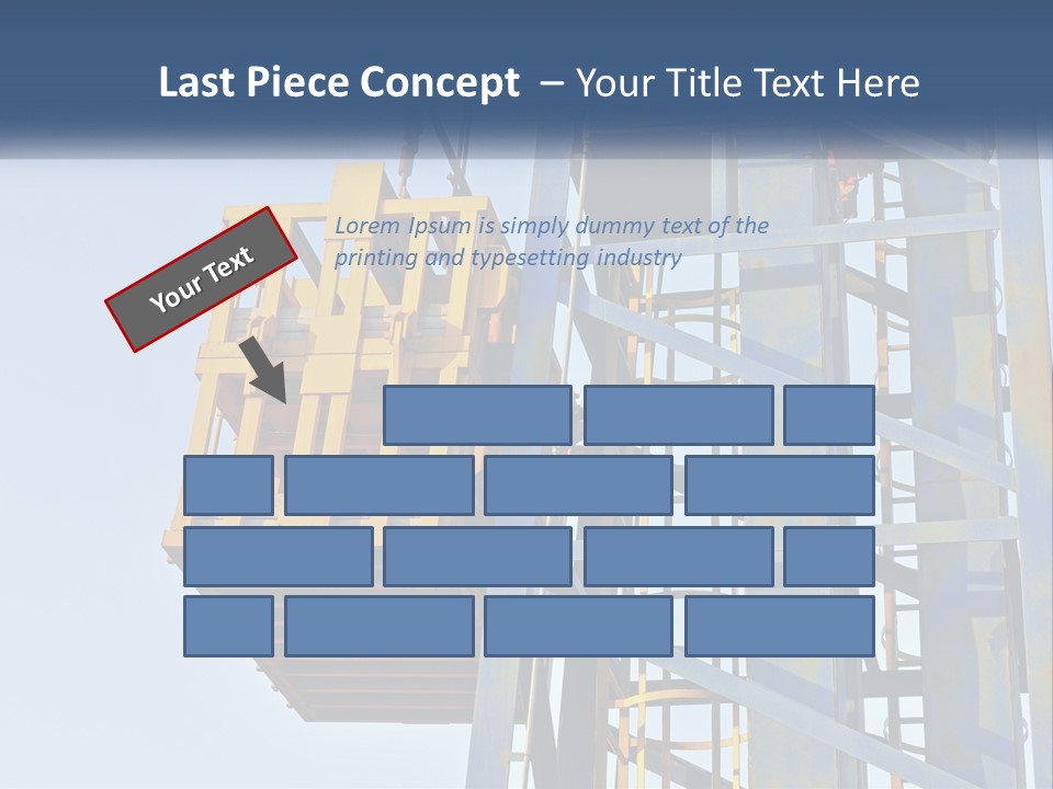 A Crane Is Lifting A Piece Of Metal PowerPoint Template