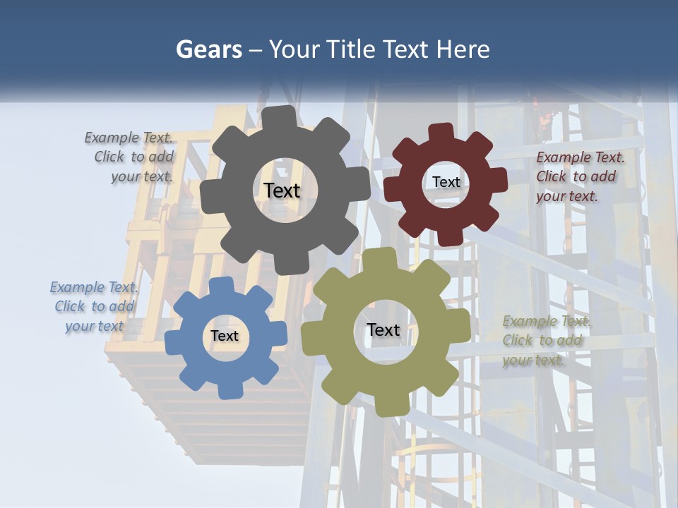 A Crane Is Lifting A Piece Of Metal PowerPoint Template