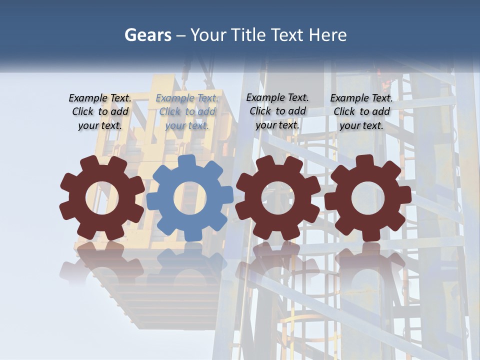 A Crane Is Lifting A Piece Of Metal PowerPoint Template