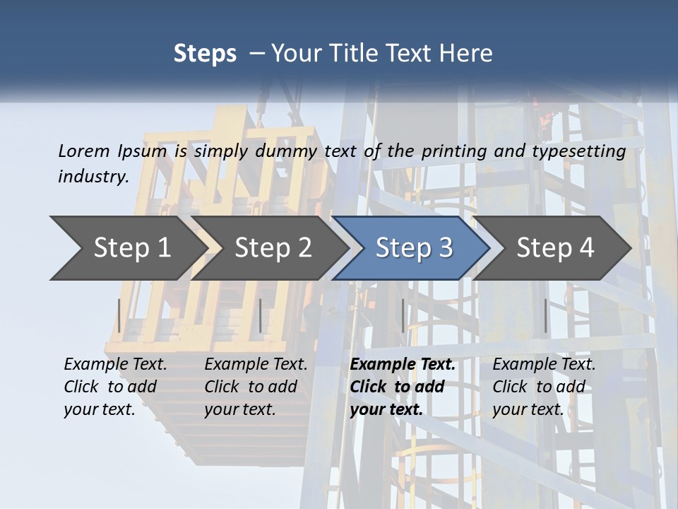 A Crane Is Lifting A Piece Of Metal PowerPoint Template