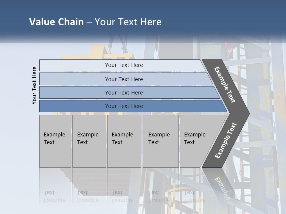 A Crane Is Lifting A Piece Of Metal PowerPoint Template