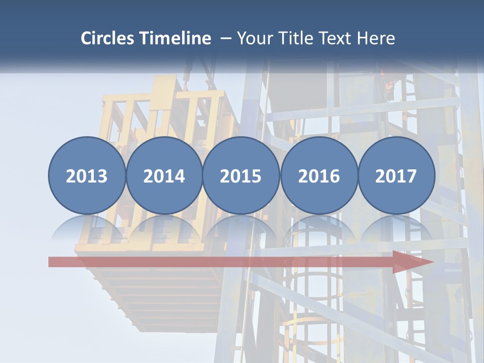 A Crane Is Lifting A Piece Of Metal PowerPoint Template