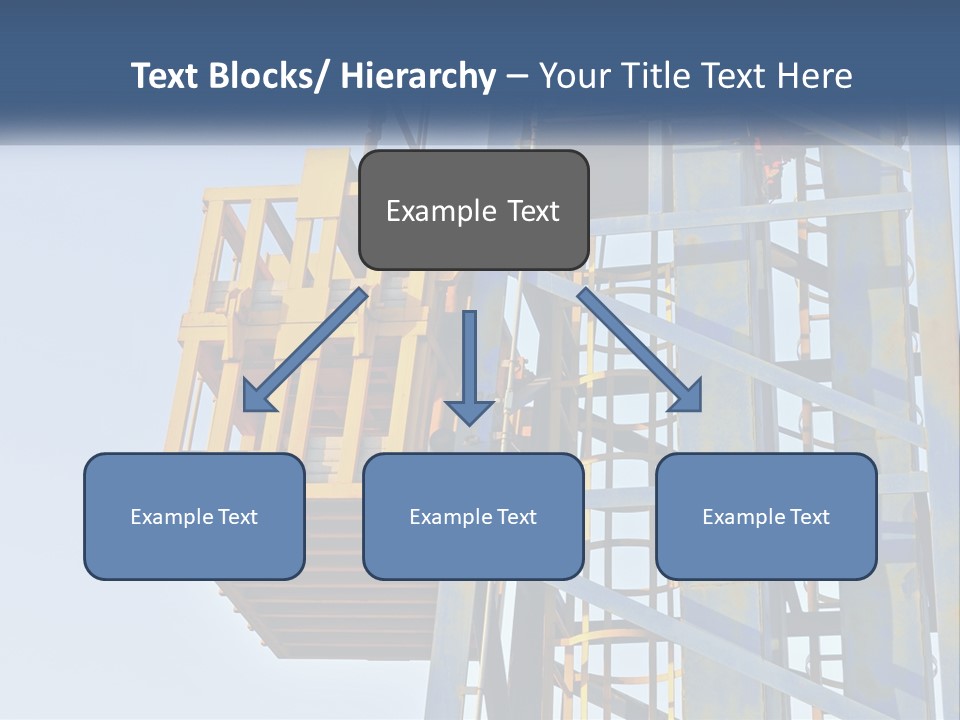 A Crane Is Lifting A Piece Of Metal PowerPoint Template
