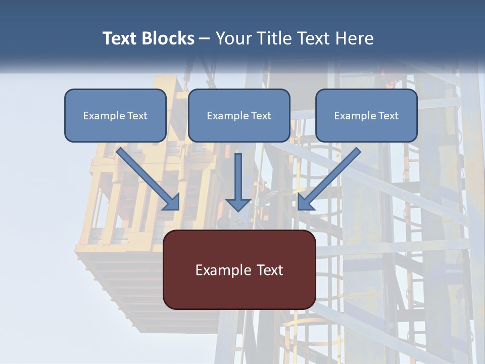 A Crane Is Lifting A Piece Of Metal PowerPoint Template