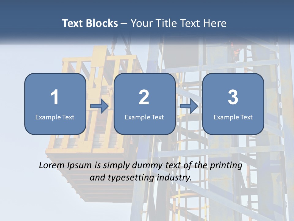 A Crane Is Lifting A Piece Of Metal PowerPoint Template