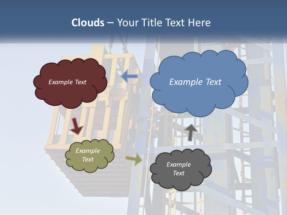 A Crane Is Lifting A Piece Of Metal PowerPoint Template